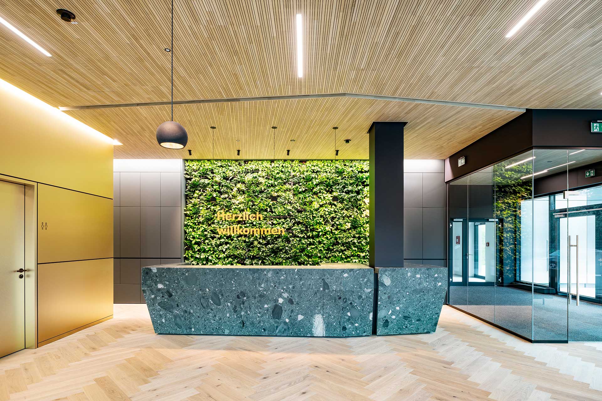 Empfangsbereich der Klaus Bruchmann GmbH in Scheßlitz – Nickel und Wachter Architekten Bamberg und Viereth