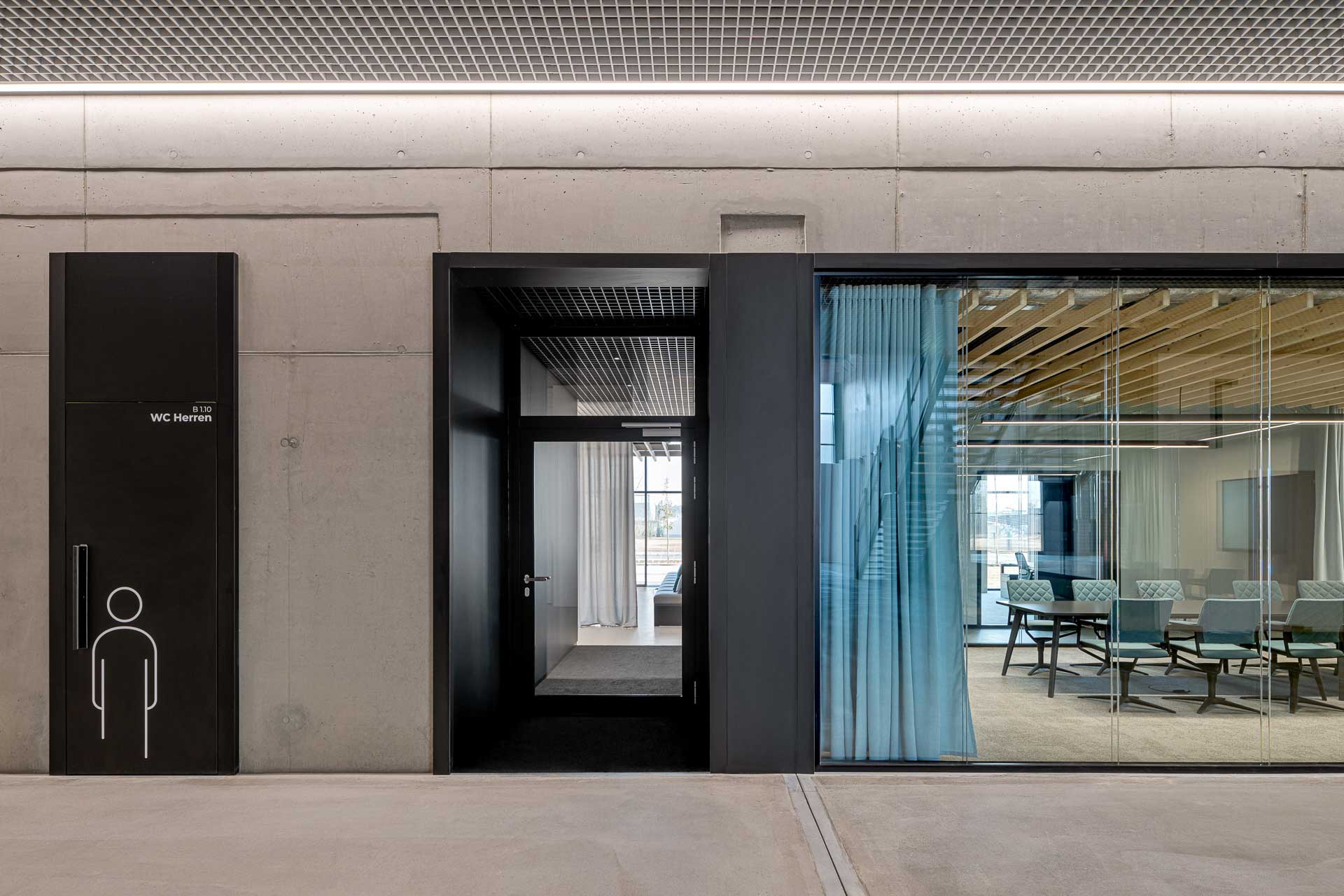 Magistrale mit Besprechungsraum Innovationszentrum des Cleantech Innovation Parks – Nickel und Wachter Architekten Bamberg und Viereth